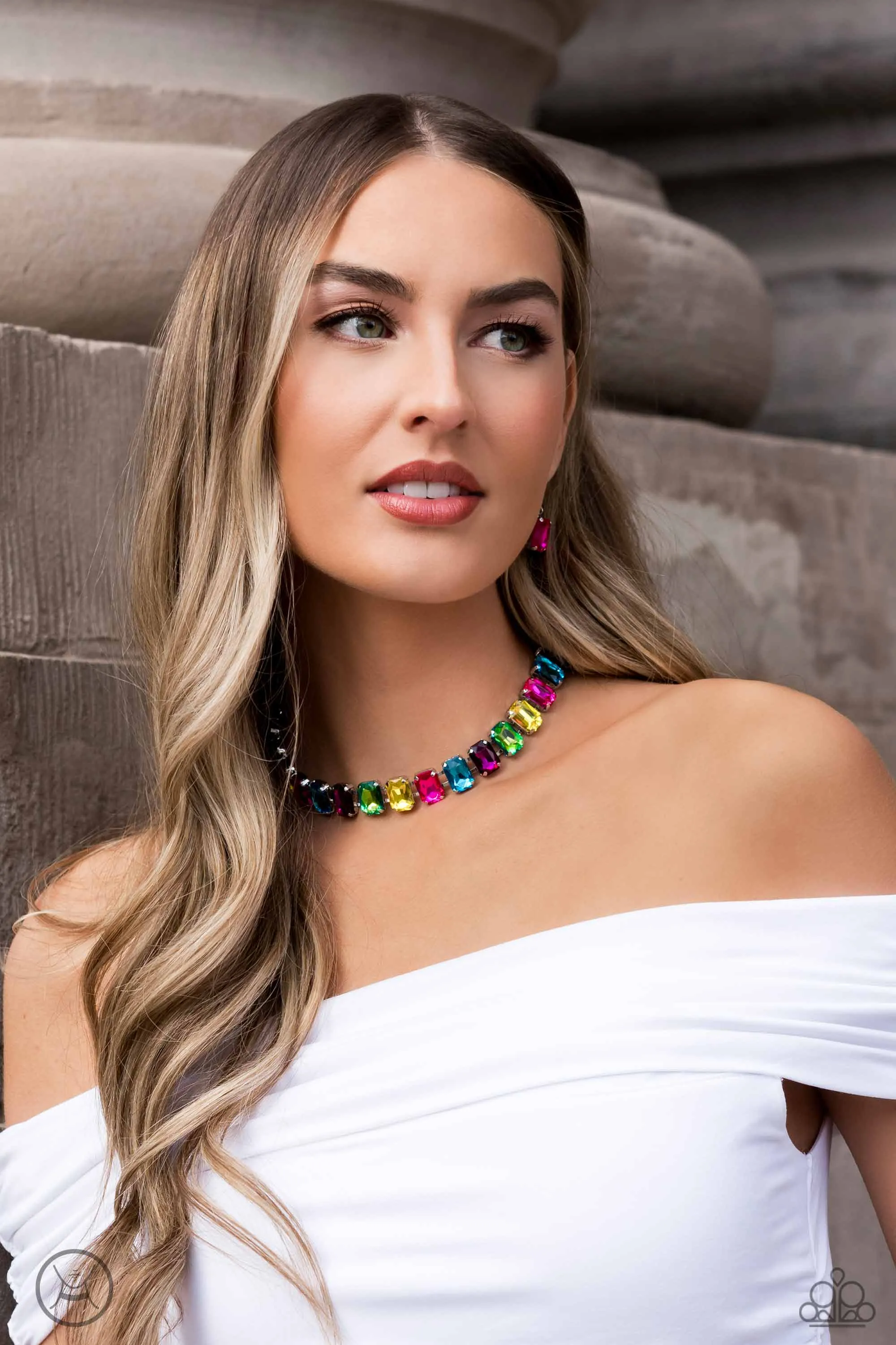Open Door Jewelry - Ecstatic Emeralds - Multi Necklace - Paparazzi Accessories