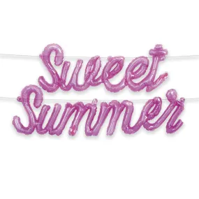 Pink Candy & Ice Cream "Sweet Summer" Plastic Jelly Balloon Banner Kit Decoration