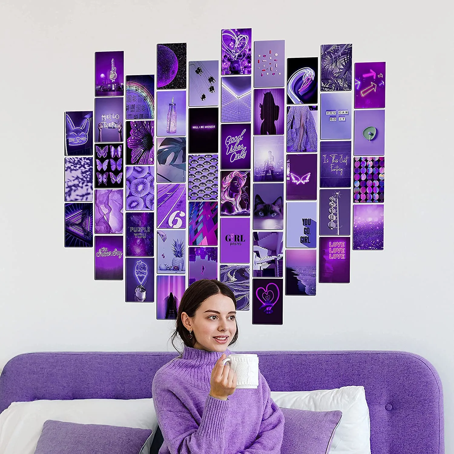 Purple E-Girl Wall Collage Kit