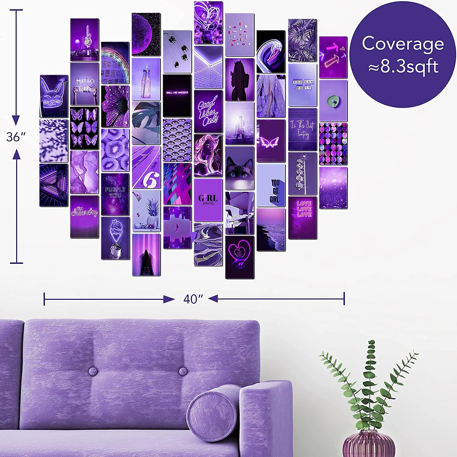 Purple E-Girl Wall Collage Kit
