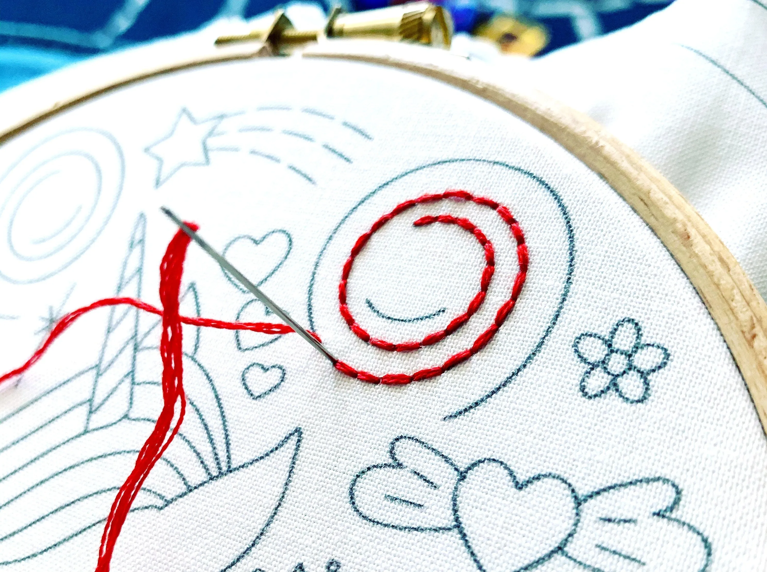 Rainbow Unicorn Embroidery Kit