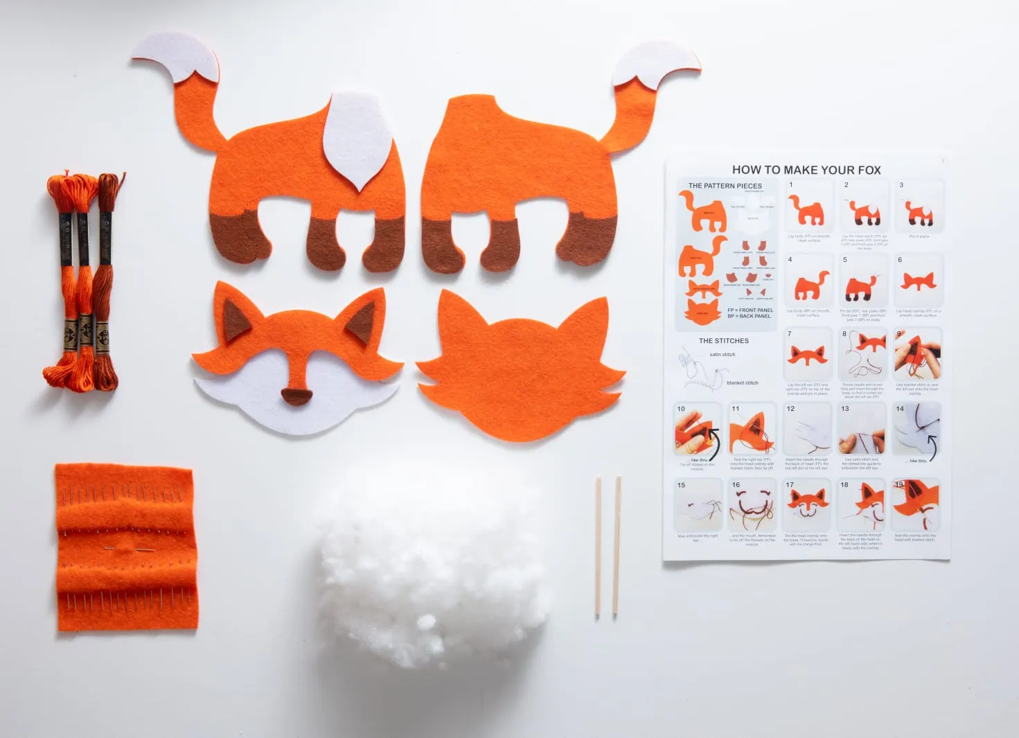 Sew Your Own Softie - Fox Felt Toy Kit