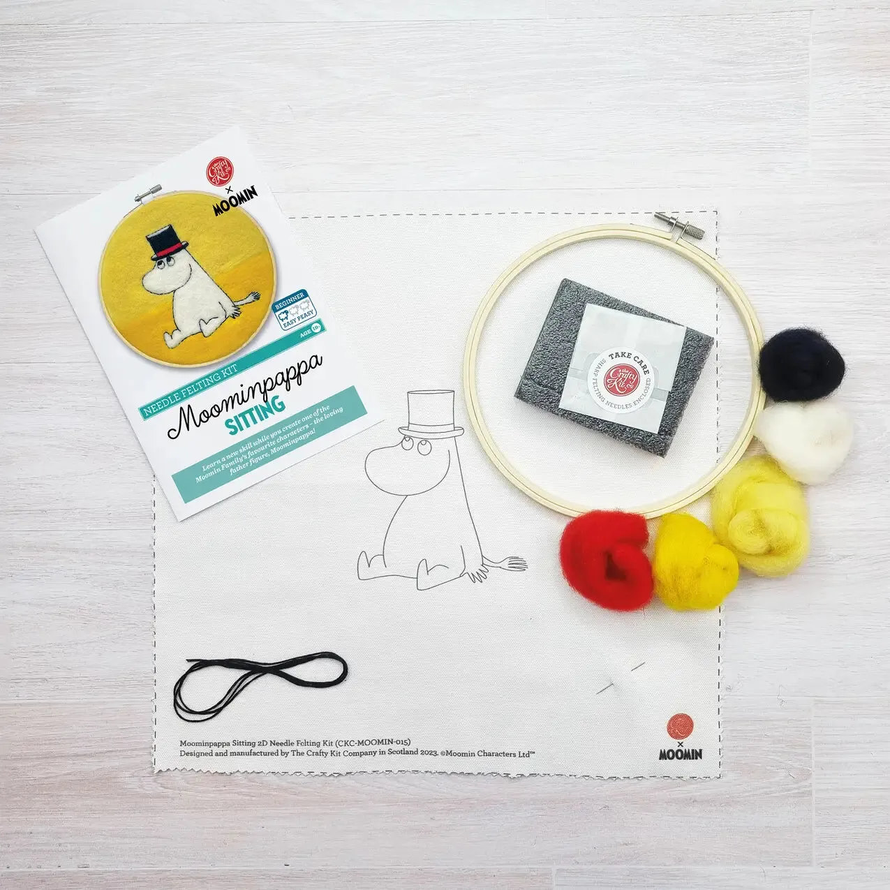 The Crafty Kit Co - Moonminpappa Sitting - Needle Felt