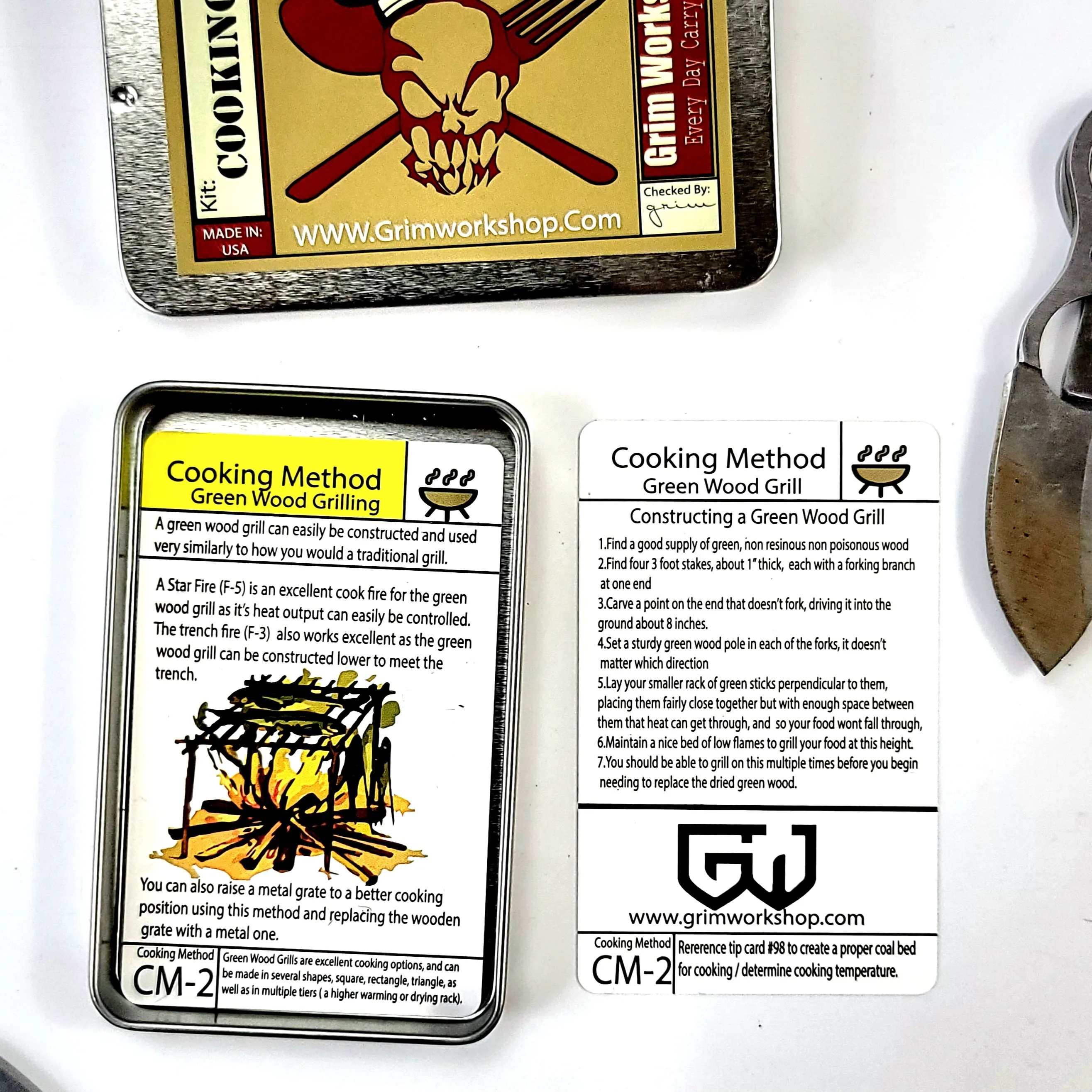 Tip Card CM-2: Campfire Cooking Bushcraft Grill from Green Wood