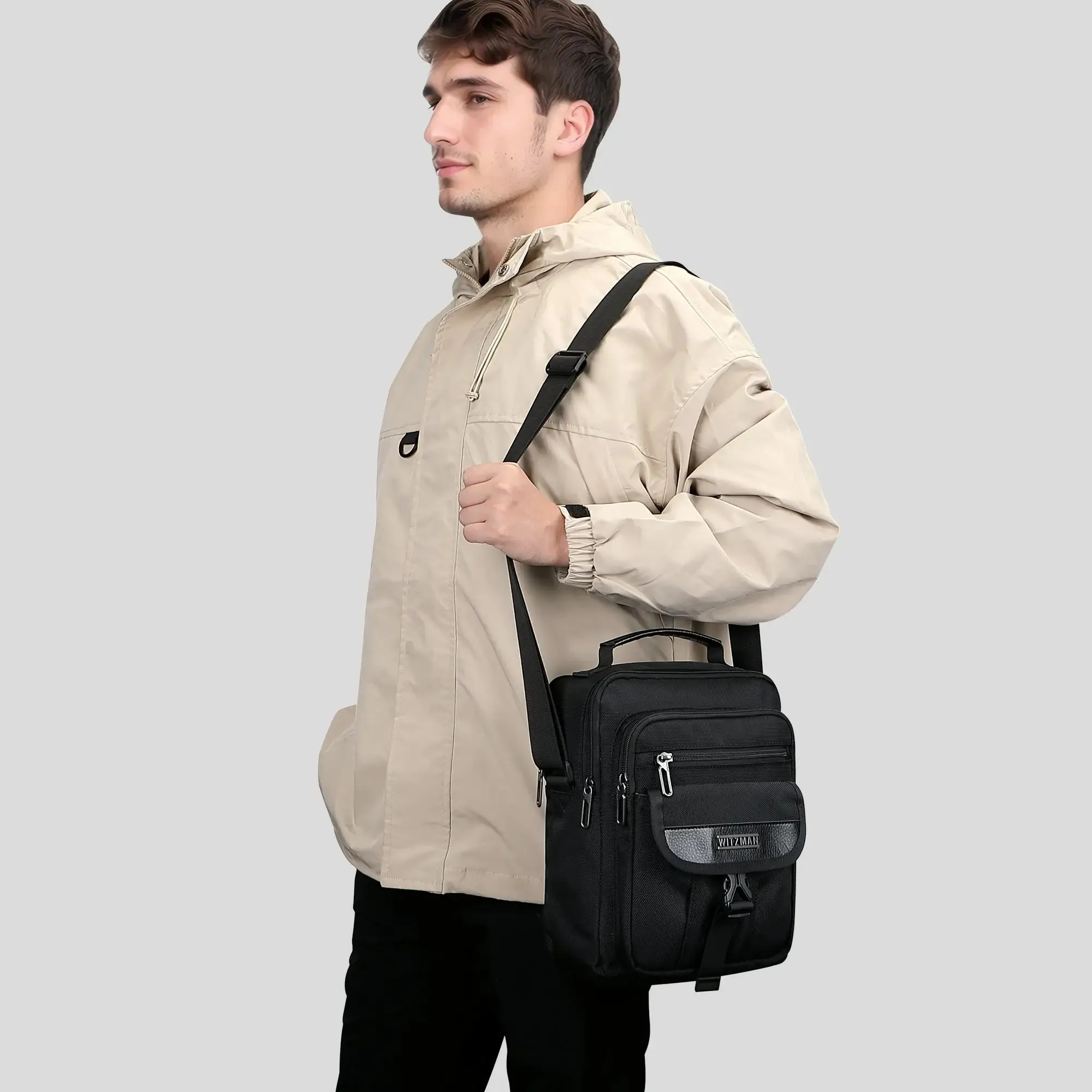 Travel Shoulder Bag Lightweight Small Casual Messenger Bag for Work Traveling