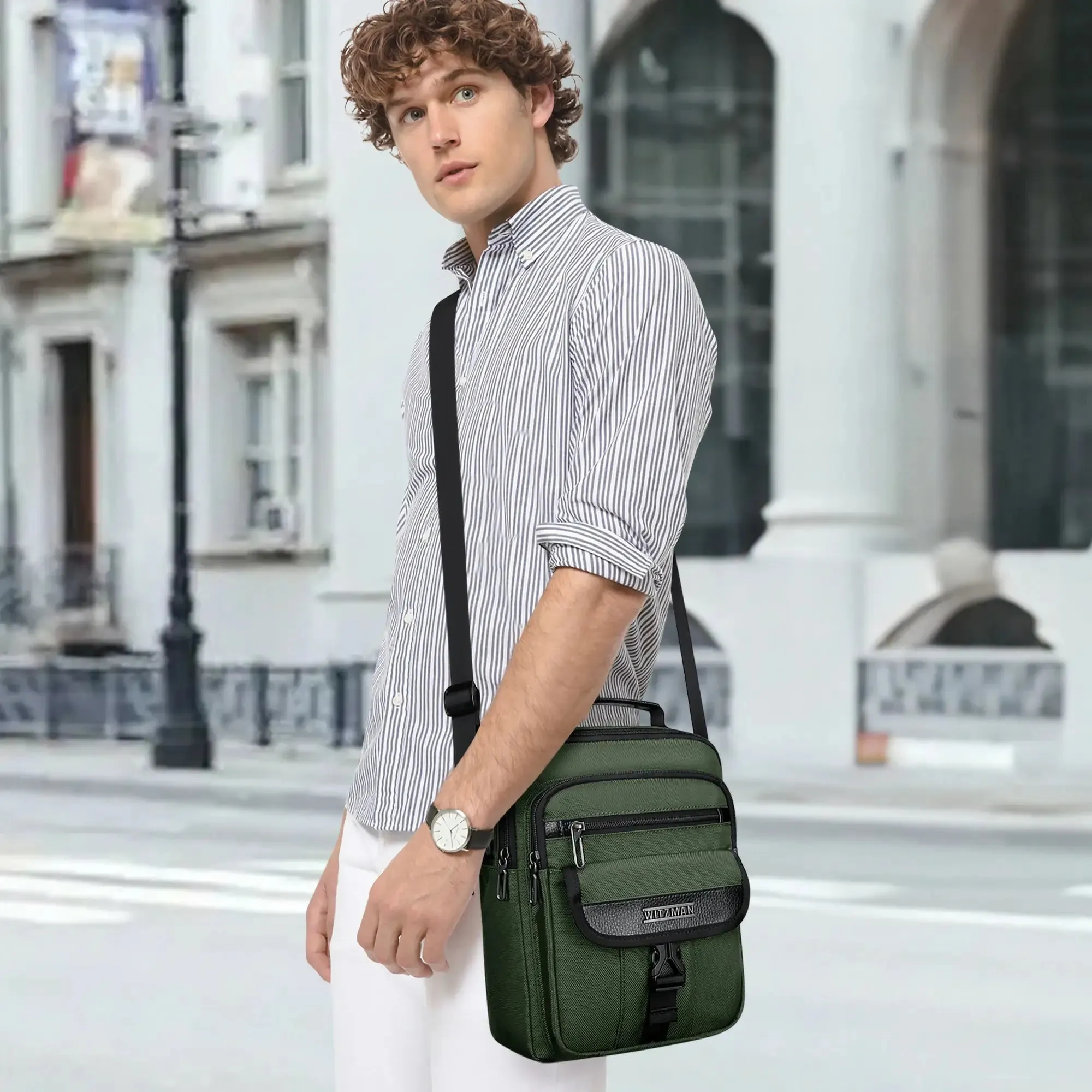 Travel Shoulder Bag Lightweight Small Casual Messenger Bag for Work Traveling