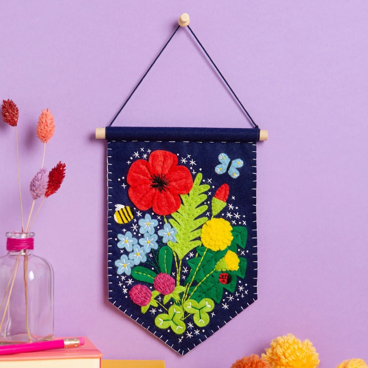 Wildflower Pennant Felt Craft Kit