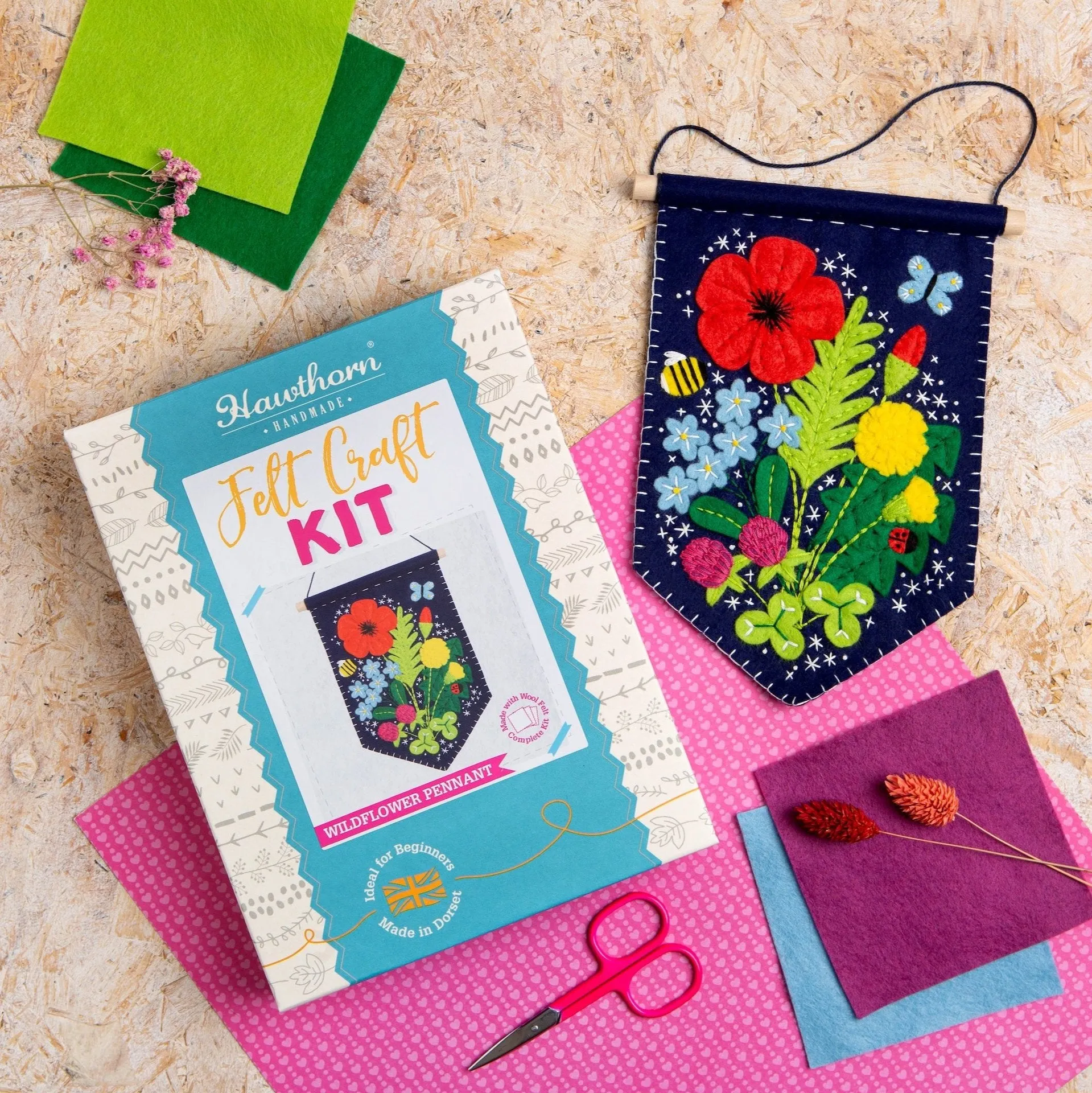 Wildflower Pennant Felt Craft Kit
