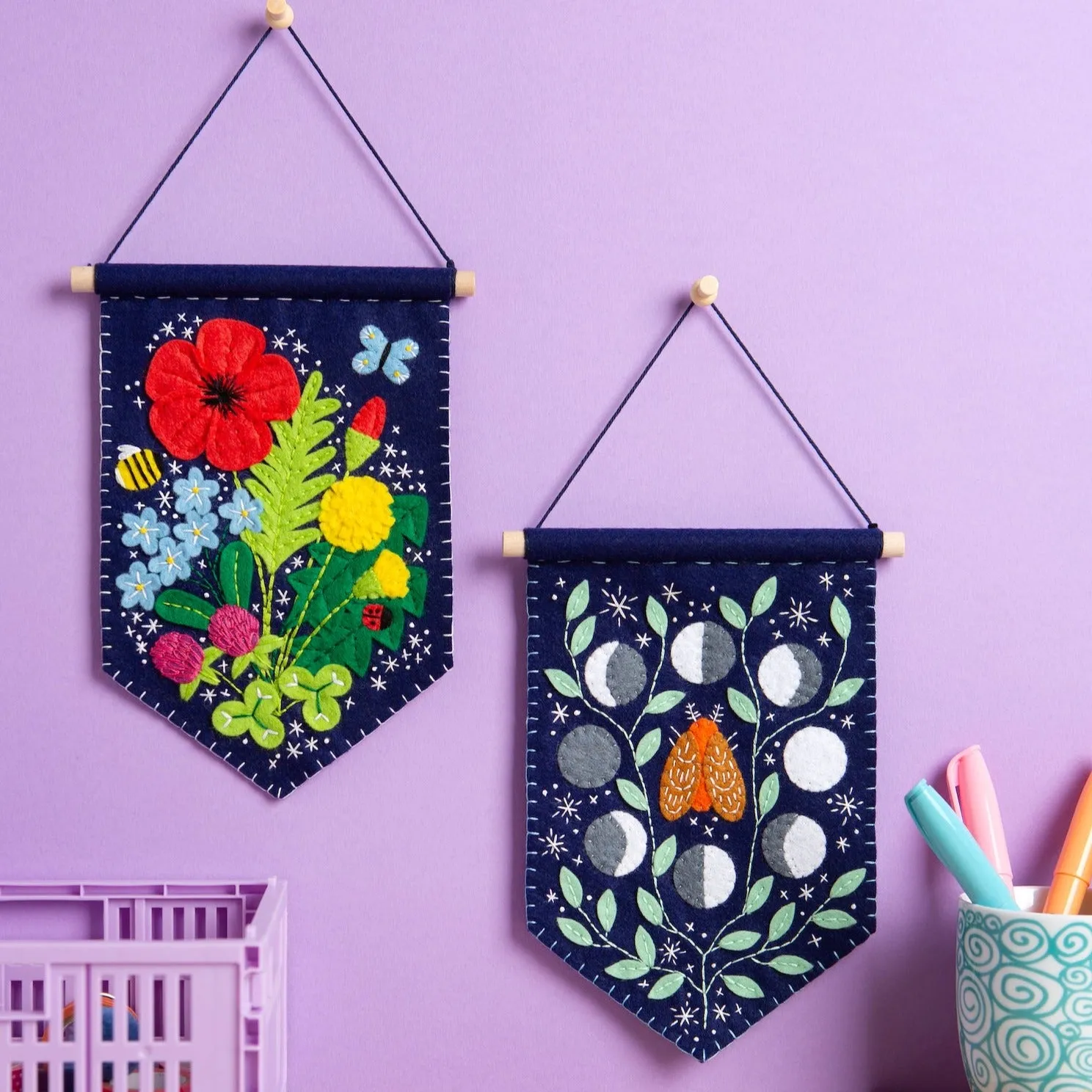 Wildflower Pennant Felt Craft Kit