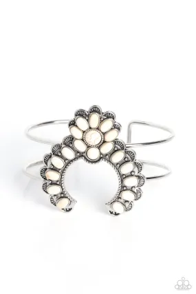 ZEN Play On - White Bracelet - Paparazzi Accessories
