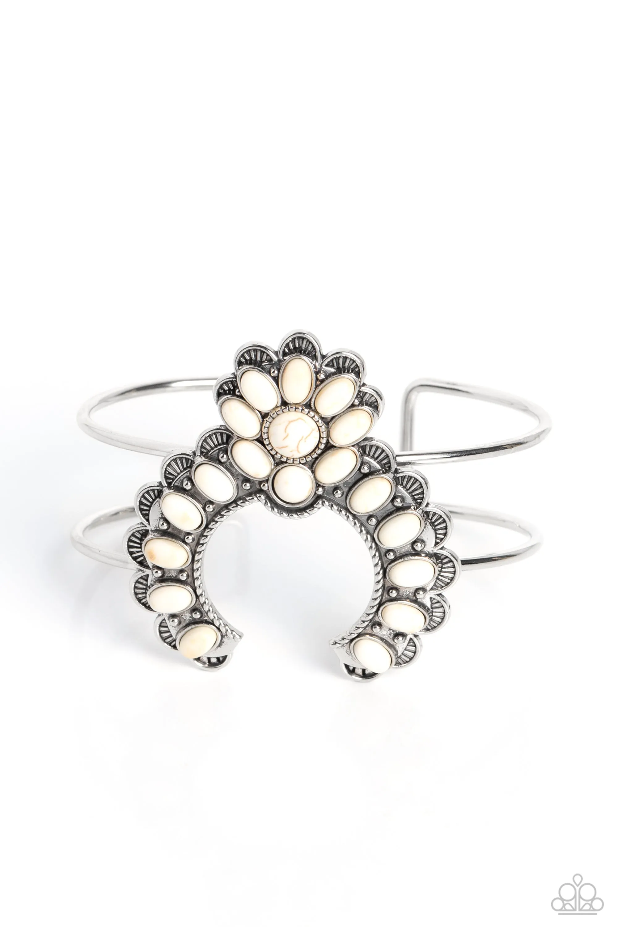 ZEN Play On - White Bracelet - Paparazzi Accessories